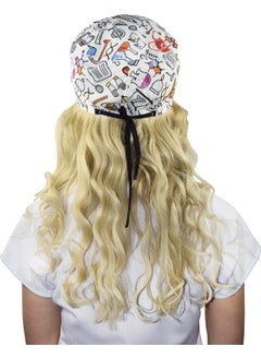 Nur Medikal Giyim Nur Medical Clothing Colorful Laboratory Patterned Doctor Nurse Hospital Medical Surgical Cap  - Image 3