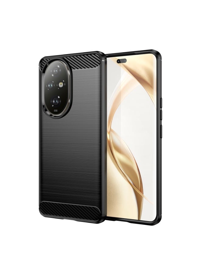 SanHu for Honor 200 5G Case Cover, High Quality Slim and Lightweight Brushed Comfortable TPU Soft Feel Cell Phone Protective Case for Honor 200 5G, Black - Image 1