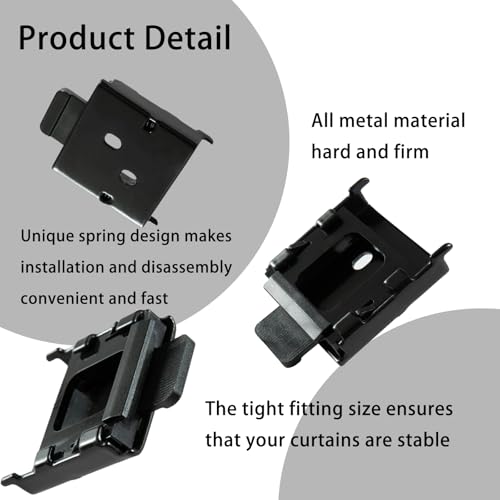 YCUHEN coolaroo Replacement Parts Outside Mounted Blinds Curtain Rod Bracket Attachment Vertical Blinds Replacement Parts Deer Blind Brackets mini Blind Brackets for Blinds Replacement - Image 3