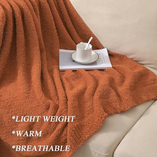 bearberry Super Soft Fall Throw Blanket Lightweight Cozy Warm Throw Blankets for Couch Bed Sofa All Season (Caramel, 40”x50”) - Image 4