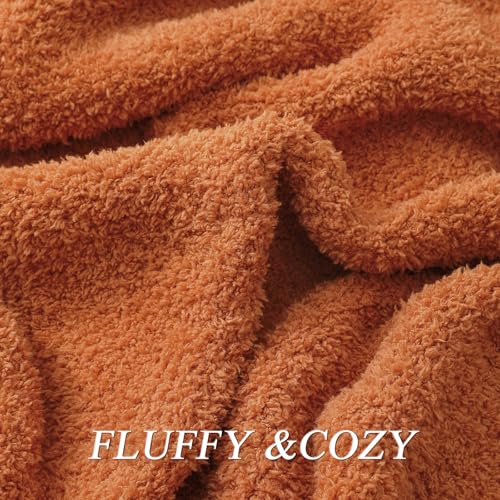 bearberry Super Soft Fall Throw Blanket Lightweight Cozy Warm Throw Blankets for Couch Bed Sofa All Season (Caramel, 40”x50”) - Image 3