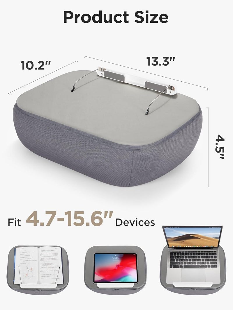InnoGear Lap Beanbag Pillow Stands Book Holder HandsFree Tablets Mount Holder Cozy for Reading in Bed Desktop Accessories for iPad Kindle Books EReader - Image 4