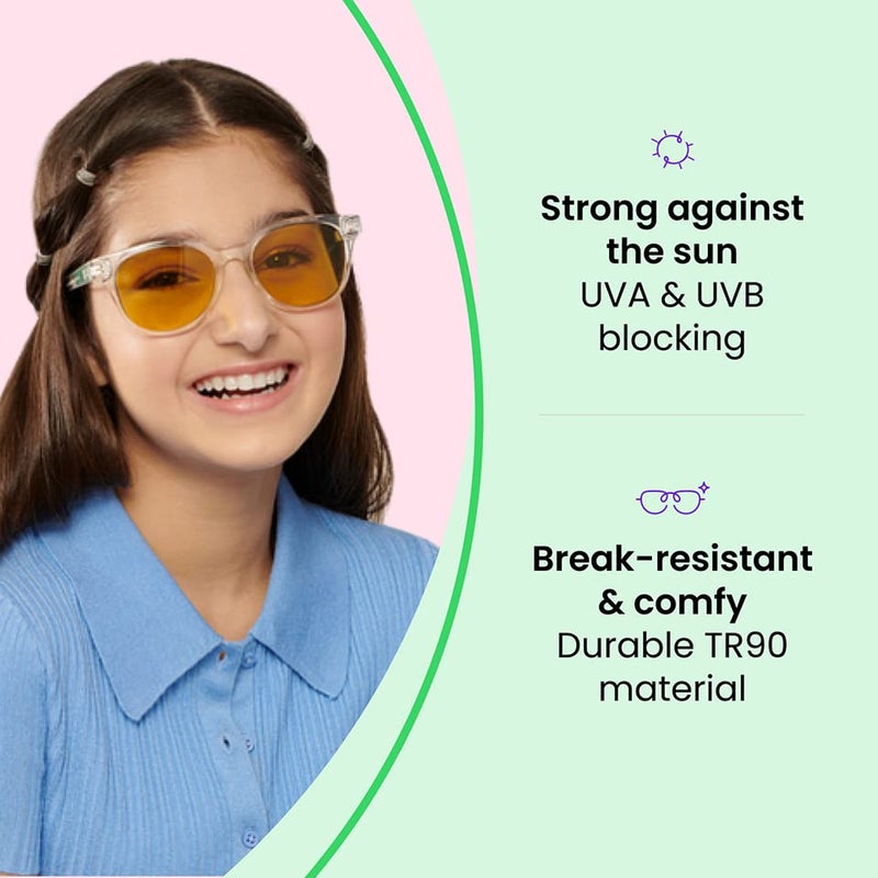 Hooper 100% UV Protected | Full Rim Square Kids Sunglasses | For Boys & Girls (Age 8-12 yrs) | HP S14908L - Image 5