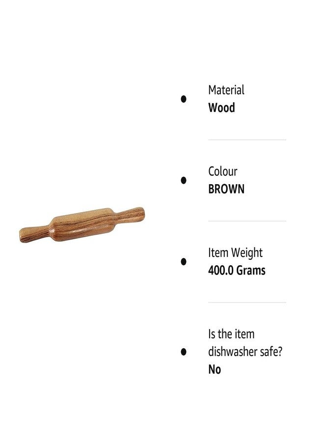AYODHYA Happy Creations Wooden Rolling Pin | Sheesham Belan | Wooden Roti Roller Pin | Belan for Chapati| Wooden Belan for kithcen (Design 13) - Image 4