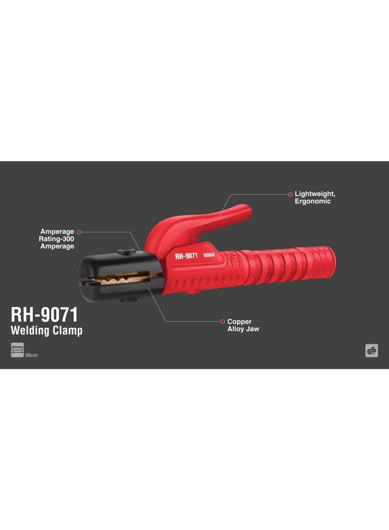 RONIX 500A Welding Clamp RH-9071, Copper Jaws Fiberglass Body, 6mm Electrode, German Engineering for Superior Conductivity & Durability #Ronix RH-9071 - Image 2
