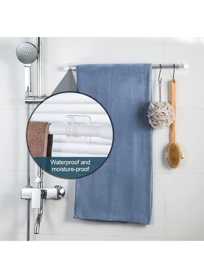 Happy Home 10 Pieces No Drilling Curtain Holder, Self Adhesive Hooks for Poreless Curtain Holder, Curtain Hangers for Bathroom, Kitchen, Home, Bathroom, Hotel - Image 4