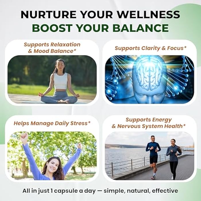 Ultra Herbs 5-HTP with GABA, L-Theanine, Ashwagandha, Lemon Balm, Rhodiola, Vitamins B1, B6, B12 – 150 Vegetable Capsules - Image 3