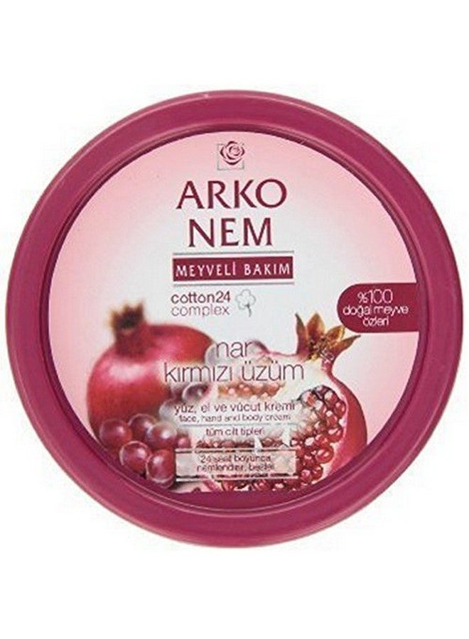 Arko Nem Pomegranate & Red Grape Face, Hand & Body Cream, 150g