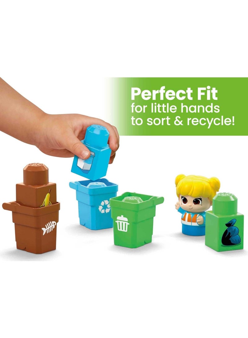 ميجا مجموعة بناء فريق الفرز وإعادة التدوير من ميجا بلوكس جرين تاون (19 قطعة) - Image 4