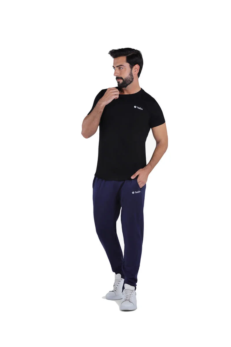Yeseco Blue Track Pants – Soft, Stretchable Bamboo Viscose Activewear