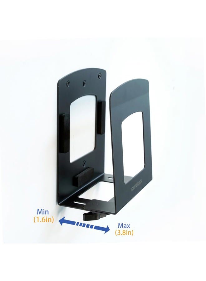 Monzlteck Adjustable Electronic Device Wall Mount|Universal Holder for Small Computers, Gaming Consoles（Xbox 360，Xbox One, PS4），Mini PC，Small Form Factor Desktop Tower, UPS .Fits 1.6" to 3.8" Width - Image 4