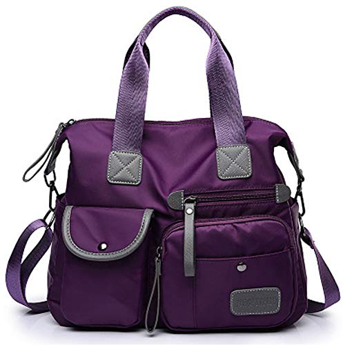 FiveloveTwo Women Ladies Multipocket Nylon Hobo Top-handle Bags Shoulder Crossbody Bag Totes Satchels Handbags and Purses… - Image 1