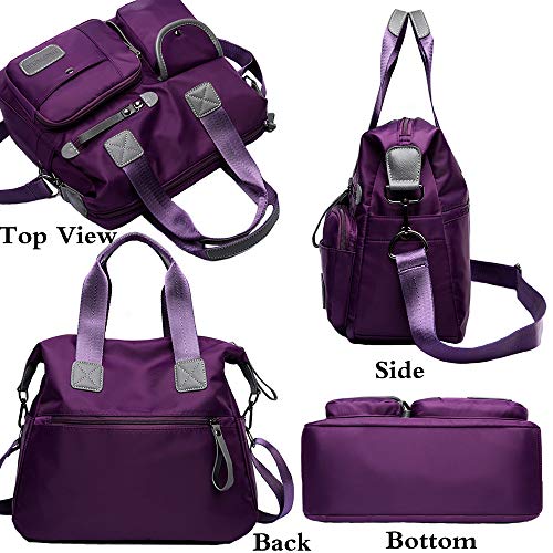 FiveloveTwo Women Ladies Multipocket Nylon Hobo Top-handle Bags Shoulder Crossbody Bag Totes Satchels Handbags and Purses… - Image 3