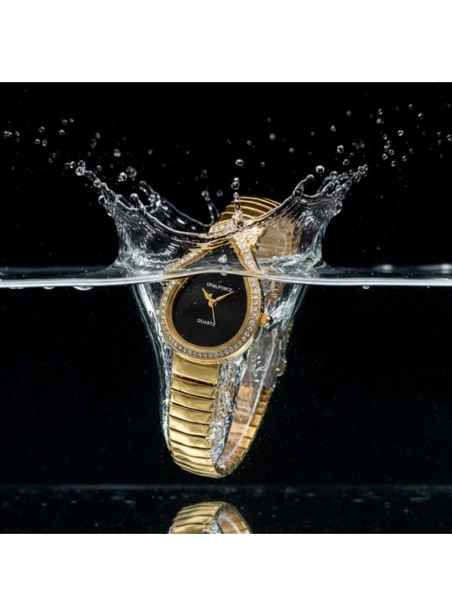 Royal Force LUMINARA RF014L Women’s Luxury Quartz Watch Gold Strap Teardrop Dial Crystal Stone Elegant Ladies Wristwatch - Image 5