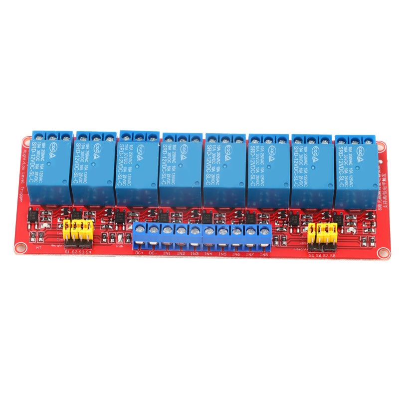 songle 8-Channel Relay Module 5V 12V 24V Photocoupler Isolation High Low Level Trigger - Fault-Tolerant Design for Industrial Control - Image 3