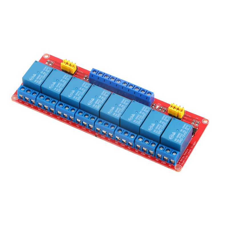 songle 8-Channel Relay Module 5V 12V 24V Photocoupler Isolation High Low Level Trigger - Fault-Tolerant Design for Industrial Control - Image 1