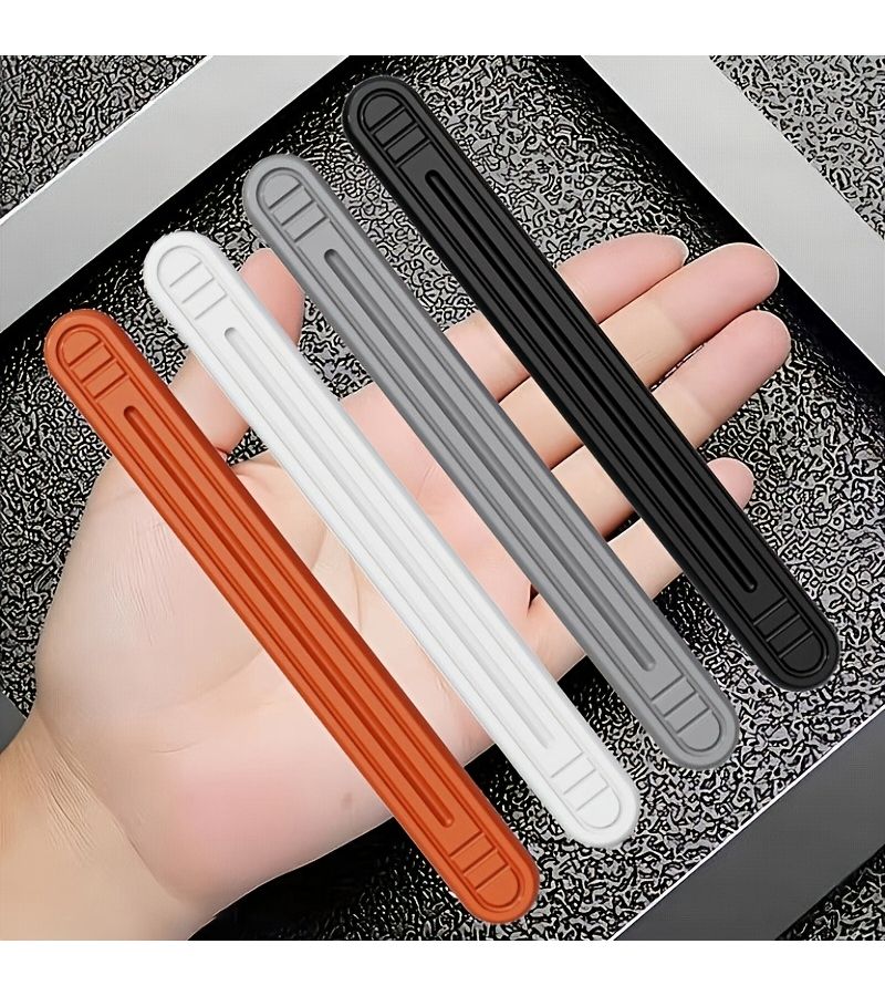 4pcs Black Universal Car Door Edge Bumper Strips Anti Collision Mirror Adhesive - Image 4
