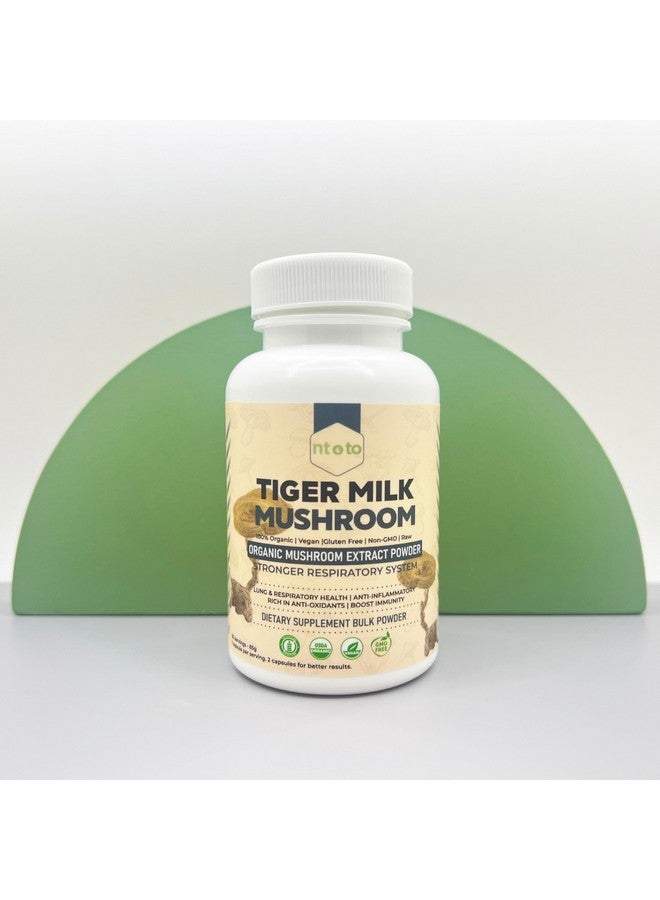 مكمل فطر حليب النمر (Lignosus Rhinocerus) 60 كبسولة | يدعم صحة الرئتين والجهاز التنفسي - مستخلص عشبي - غير معدل وراثيًا، نباتي، عضوي | 60 حصة - Image 1