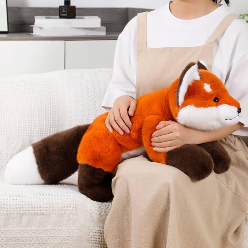 Labauxite Cute Fox Plush Pillow Kawaii Plushies Red Fox Stuffed Animals Cuddle Foxes Plush Pillow for Kids Girls 118in - Image 2