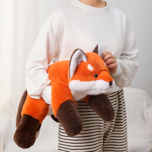 Labauxite Cute Fox Plush Pillow Kawaii Plushies Red Fox Stuffed Animals Cuddle Foxes Plush Pillow for Kids Girls 118in - Image 3