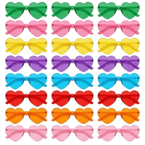 MYSXN Heart Sunglasses,Valentines Day Gifts for Kids Classroom, Valentine Exchange Gifts,Valentines Day Accessories (24) - Image 1