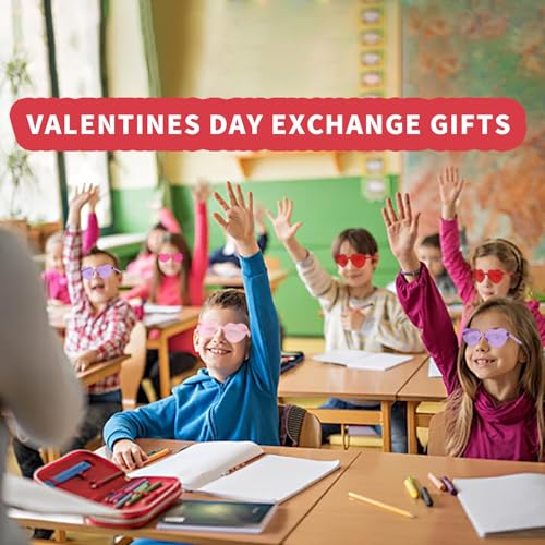 MYSXN Heart Sunglasses,Valentines Day Gifts for Kids Classroom, Valentine Exchange Gifts,Valentines Day Accessories (24) - Image 5