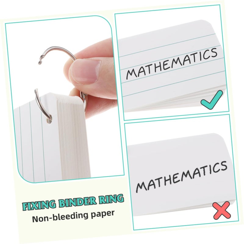بطاقات المفردات الفارغة من SHINEOFI مقاس 3×5 بوصة، مجموعة ملاحظات DIY للطلاب التعلم - Image 4