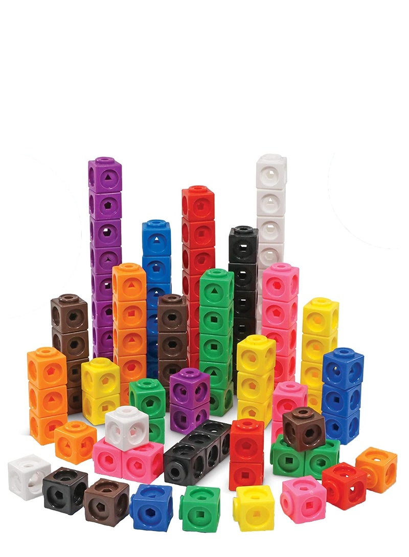 SYOSI MathLink Cubes Set of 100 Cubes Ages 5+ Kindergarten STEM Activities Math Manipulatives and Counters Homeschool and Teacher Supplies  - Image 1