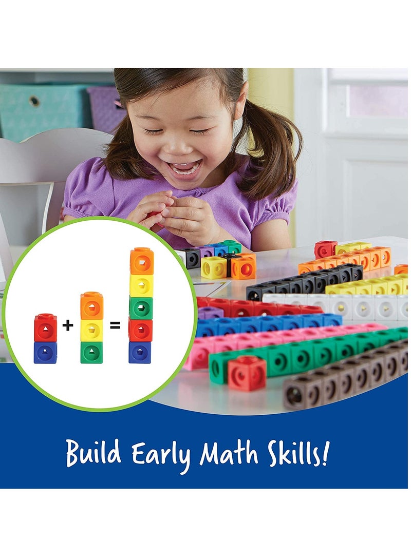 SYOSI MathLink Cubes Set of 100 Cubes Ages 5+ Kindergarten STEM Activities Math Manipulatives and Counters Homeschool and Teacher Supplies  - Image 4