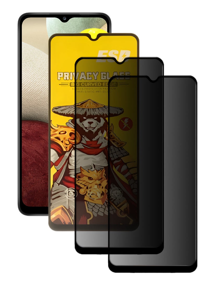 ESD 2 Pieces Tempered Dustproof Glass Screen Protector Compatible For Samsung Galaxy A12 - Image 1