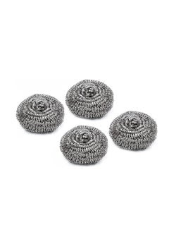 ECVV ECVV 4Pcs Stainless Steel Metal Spiral Scrub Sponge,Ideal for Cast Iron Pans, Powerful Scrubbing,Hard cleaning, Kitchen sponge,Scrub, Kitchen, Garage, Outdoor  - Image 1