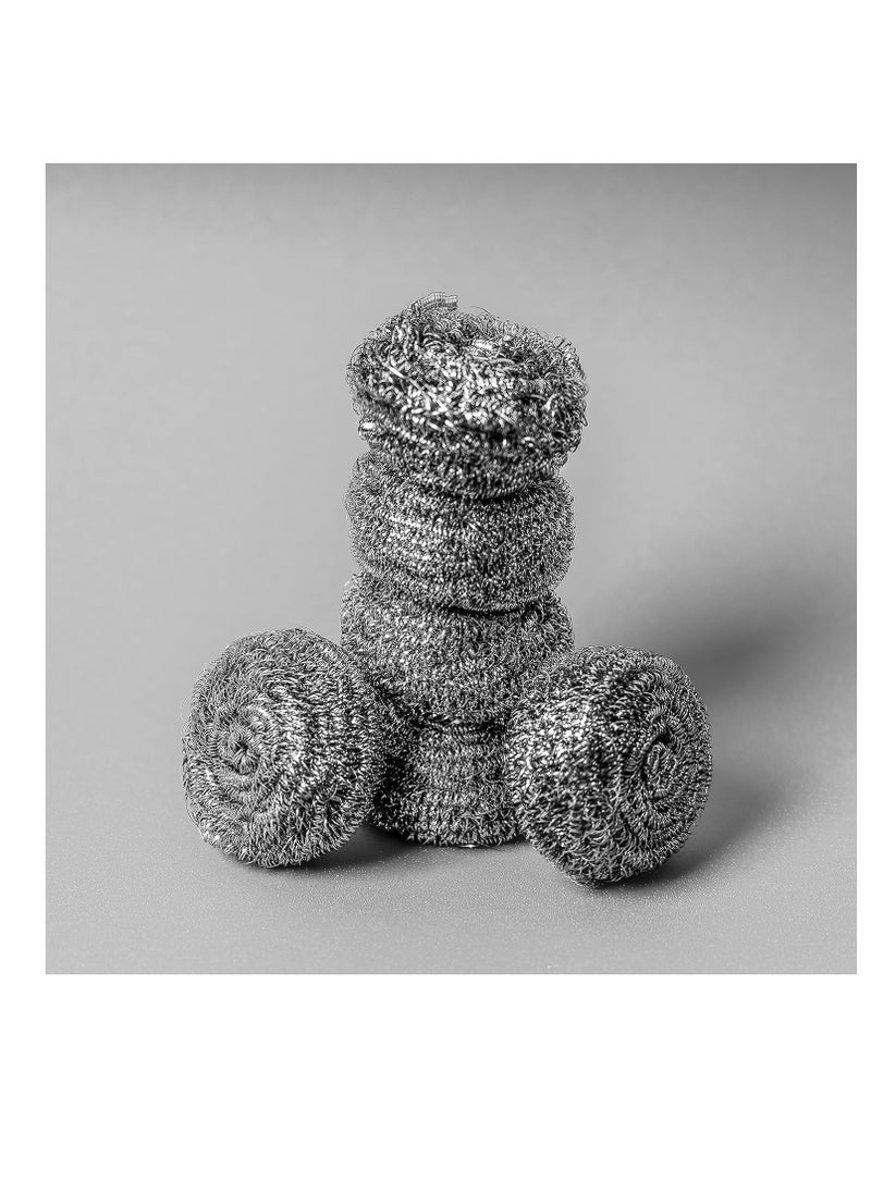 ECVV ECVV 4Pcs Stainless Steel Metal Spiral Scrub Sponge,Ideal for Cast Iron Pans, Powerful Scrubbing,Hard cleaning, Kitchen sponge,Scrub, Kitchen, Garage, Outdoor  - Image 3