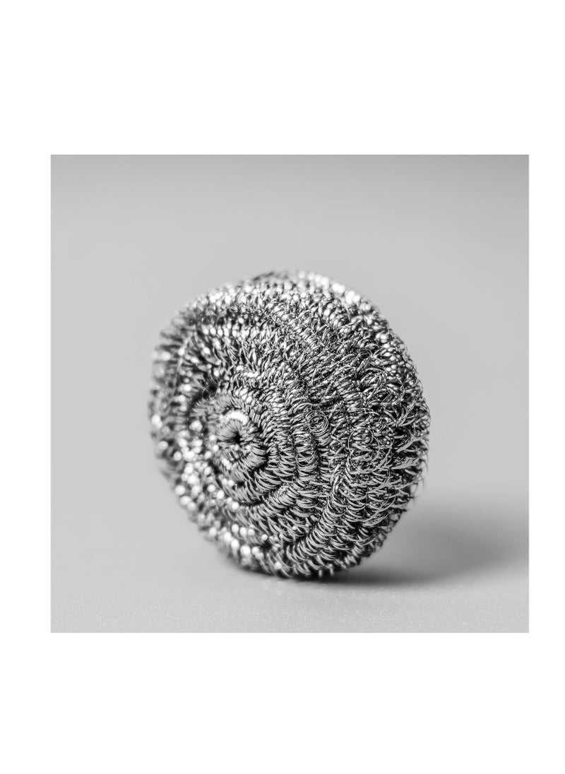 ECVV ECVV 4Pcs Stainless Steel Metal Spiral Scrub Sponge,Ideal for Cast Iron Pans, Powerful Scrubbing,Hard cleaning, Kitchen sponge,Scrub, Kitchen, Garage, Outdoor  - Image 5