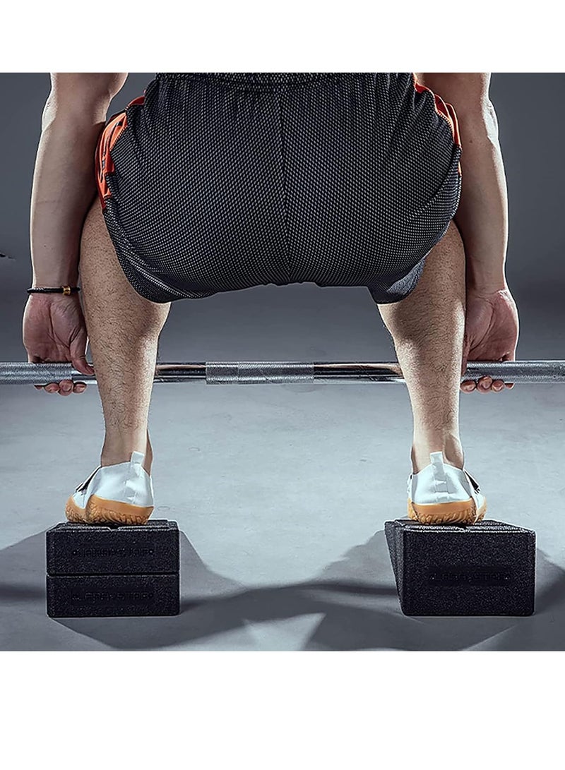 اسم المحتوى ناريلا كتلة إسفين القرفصاء، 3 قطع من لوح مائل لشد الساق، مكعبات رفع الساق من إسفنج اليوجا قابلة للتعديل للعلاج الطبيعي وتمارين الساق والكاحل والقدم - Image 5