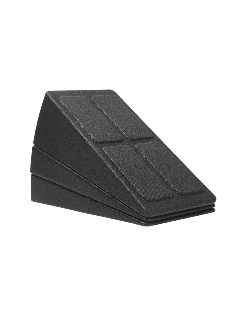 اسم المحتوى ناريلا كتلة إسفين القرفصاء، 3 قطع من لوح مائل لشد الساق، مكعبات رفع الساق من إسفنج اليوجا قابلة للتعديل للعلاج الطبيعي وتمارين الساق والكاحل والقدم - Image 1