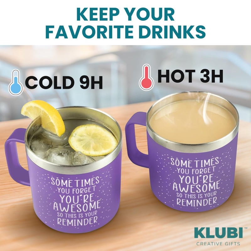 KLUBI هدايا عيد ميلاد كلوبي للنساء اللاتي لديهن كل شيء - أحيانًا تنسين أنك هدايا رائعة للنساء، هدايا عيد الميلاد للأم من الابنة، كوب أرجواني، سلال هدايا عيد الميلاد للنساء، هدية مدرسية ممتعة - Image 5