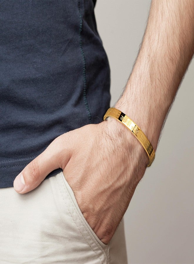 MEENAZ Rakhi Bracelet for brother Bracelet for Men Shree Ram Aum Om Kada for men Bracelet for Boys Rose Gold,Kada golden Bracelets Rakhi for Bhaiya Brother Kids Men,Raksha Bandhan Wrist Band Rakhi - Image 5