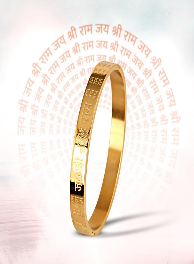 MEENAZ Rakhi Bracelet for brother Bracelet for Men Shree Ram Aum Om Kada for men Bracelet for Boys Rose Gold,Kada golden Bracelets Rakhi for Bhaiya Brother Kids Men,Raksha Bandhan Wrist Band Rakhi - Image 2