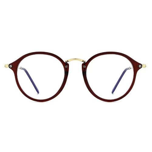 Dervin Zero Power Computer Bluelight Blocking Glasses For Men and Women | Blue Cut Computer Glasses | Anti Glare, Lightweight & Blocks Harmful Rays | Full Rim Round | 100% UV Protected (Brown-Clear) - Image 2