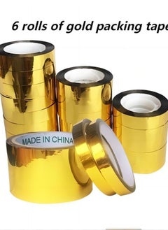 TNGames 6 Rolls Packaging Tape 18mm x 50M Gold  - Image 2