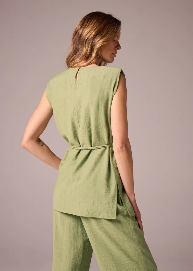 Matalan Et Vous Green Textured Tunic Blouse