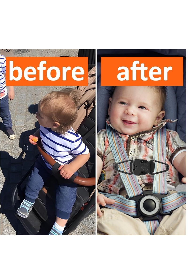 SYOSI Car Seat Strap Anti Escape, 2 Pack Baby Harness Chest Clip, Safety Belt Clip Buckle for Baby & Toddler, Prevent Children/Kids Taking Their Arms Out of Child Car Seat/High Chairs/Strollers/Baby Reins - Image 2