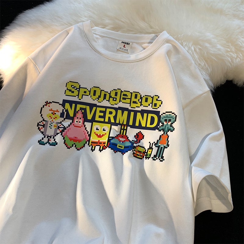 Children'S Clothing Sponge Baby Boys' And Girls' Short-Sleeved T-Shirt Cotton Summer Cartoon Western Style Children'S Round Neck T-Shirt - Image 2