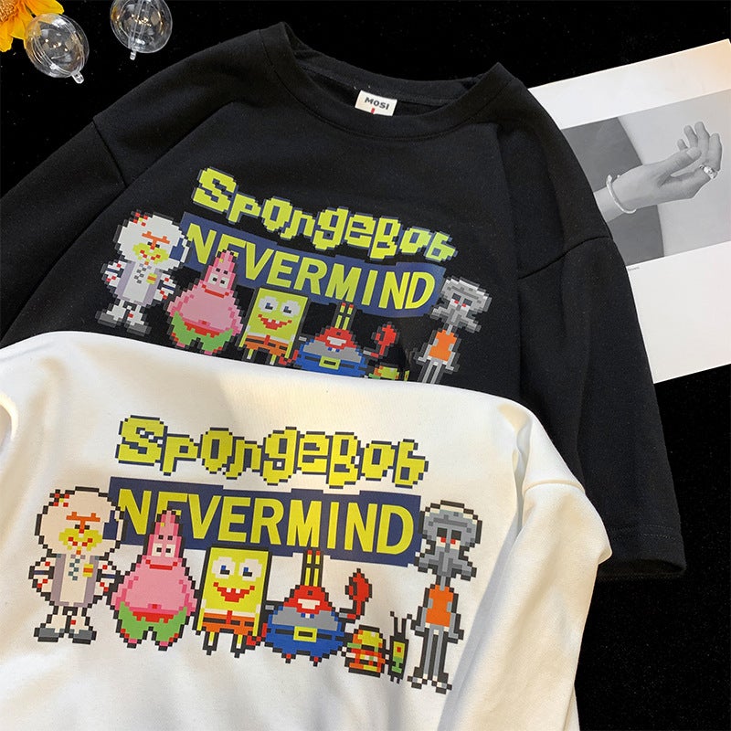 Children'S Clothing Sponge Baby Boys' And Girls' Short-Sleeved T-Shirt Cotton Summer Cartoon Western Style Children'S Round Neck T-Shirt - Image 4