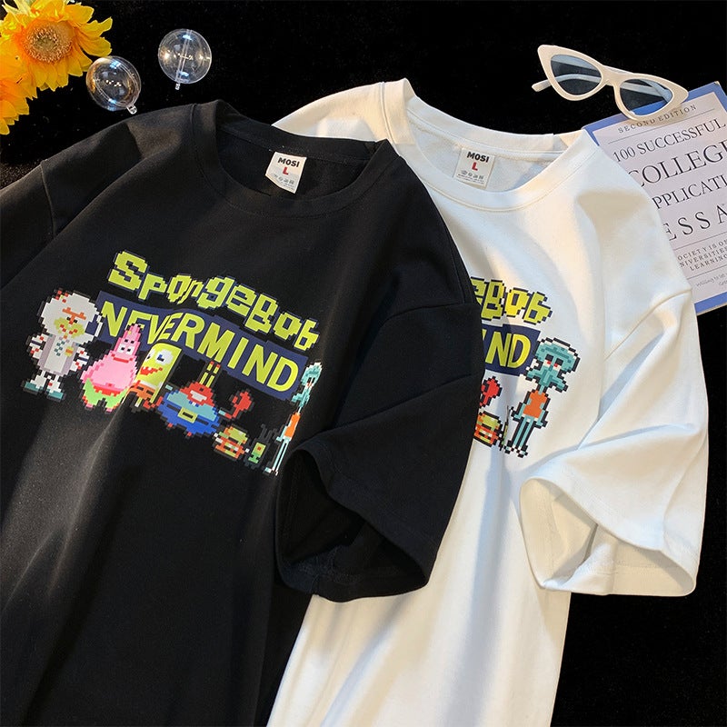Children'S Clothing Sponge Baby Boys' And Girls' Short-Sleeved T-Shirt Cotton Summer Cartoon Western Style Children'S Round Neck T-Shirt - Image 5