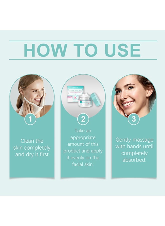 إيلهو كريم تجديد الوجه، مزيل البقع الداكنة للوجه، كريم مضاد للتجاعيد للكلف والنمش، كريم إصلاح وتفتيح، كريم للوجه لجميع أنواع البشرة - 50 جرام - Image 4