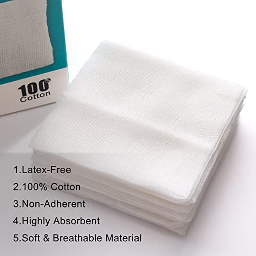 General Medi Sterile Gauze Pads – 4" x 4" Individually Wrapped Medical Gauze Pads for Cleaning and Cushioning Minor Wounds, Cuts & Burns Wound Care Product (50 Packs, 100 Pieces Total) - Image 4