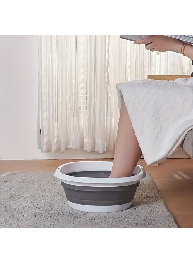3 Piece Foldable Basin Set For Washing Face Vegetables And Foot Soaking - Image 5