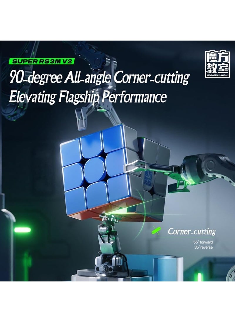 null - LiangCuber Moyu Super RS3M V2 UV Coated,RS3M 2023 Magnetic Ball Core Speed Cube 3x3,Super RS3M V2 Maglev Ball Core UV Magnetic Cube 2023 Upgraded Ver - Image 1