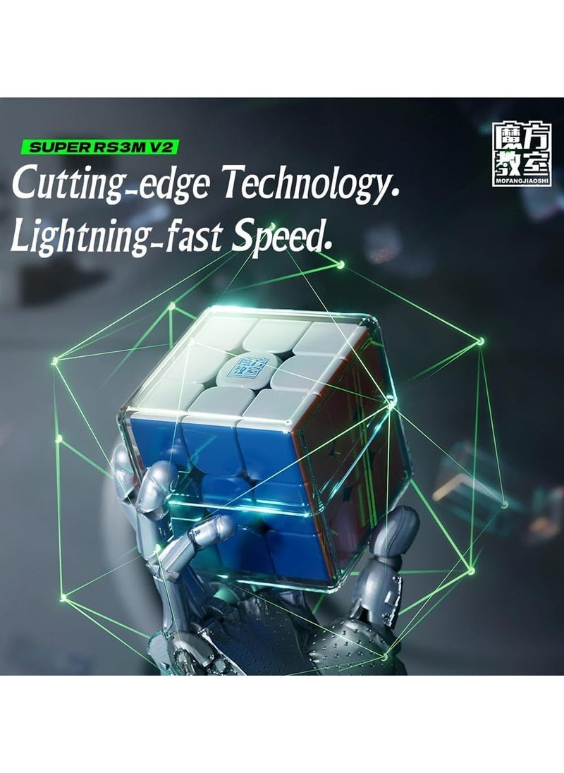 null - LiangCuber Moyu Super RS3M V2 UV Coated,RS3M 2023 Magnetic Ball Core Speed Cube 3x3,Super RS3M V2 Maglev Ball Core UV Magnetic Cube 2023 Upgraded Ver - Image 1